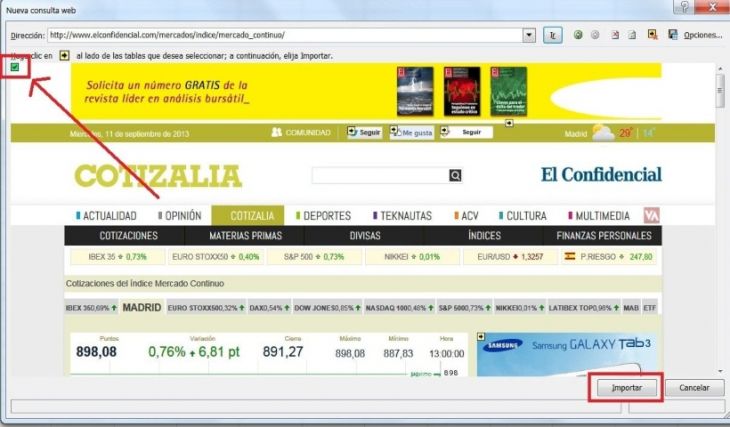 Scrapeo e Importación de Datos en Excel