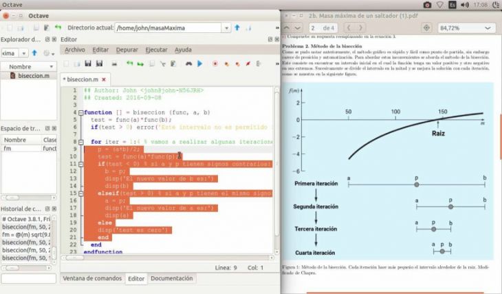 Métodos Numéricos para Matemáticas con Programa Octave